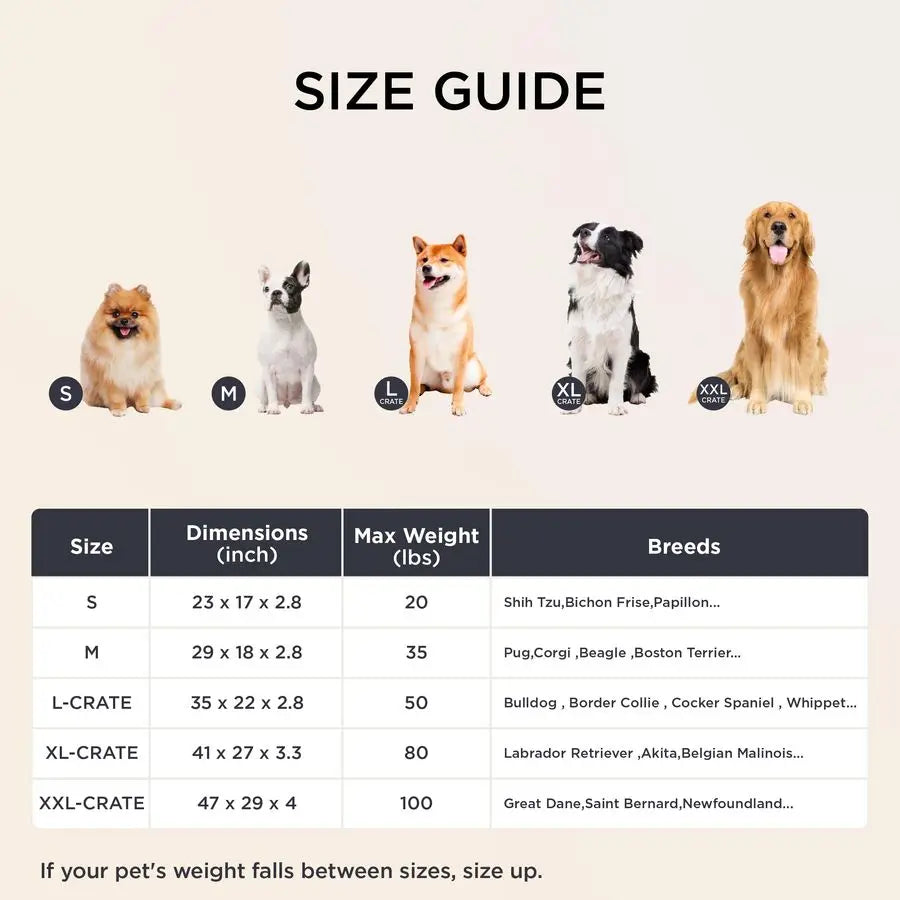 Dog Beds Large Sized Dog Orthopedic Pet Beds for Crate with Removable Machine Washable Cover, NOT Waterproof Egg Crate Foam Pup