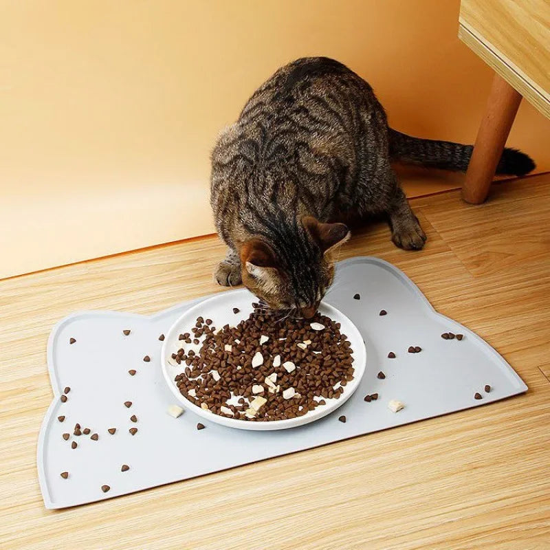 Pet Silicone Food Mat Portable Heat Insulation Non Slip Feeding Mat Slow Feeder