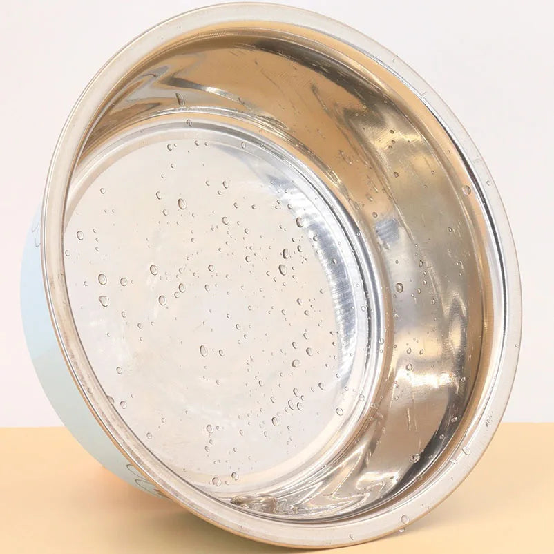Stainless Steel Anti-Tip Dog Bowl Non-Slip Cat Bowl