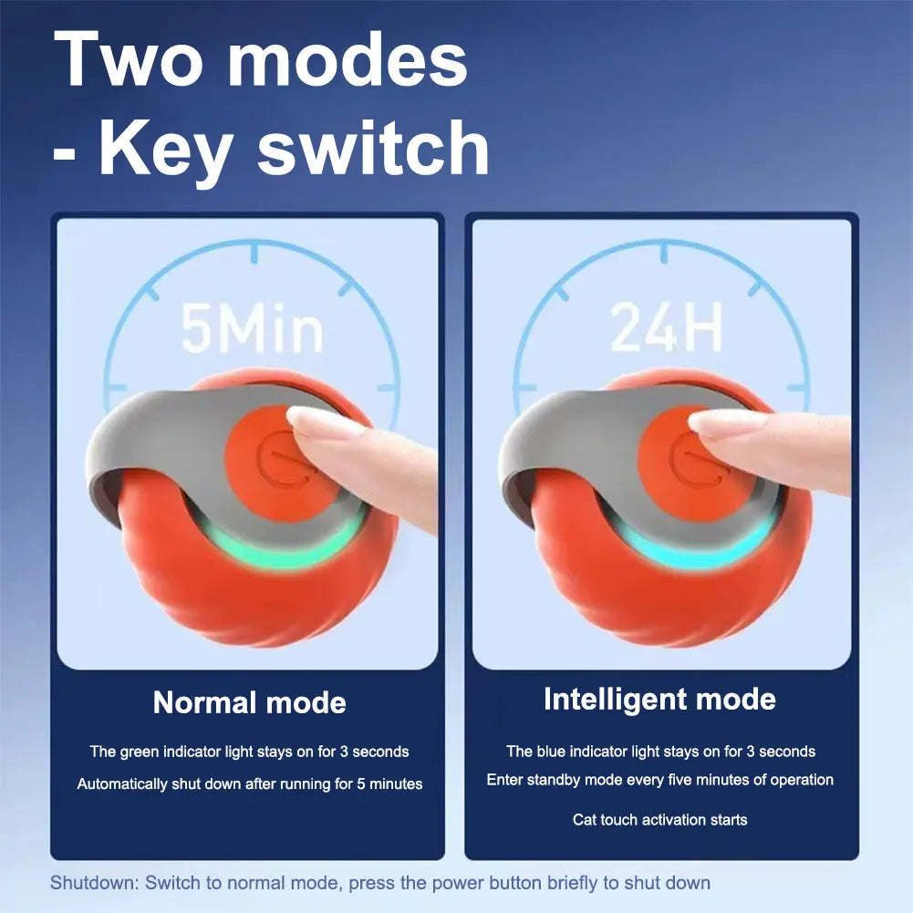 Interactive Electronic Pet Ball Toy Rechargeable Moving Ball For Dogs Cats