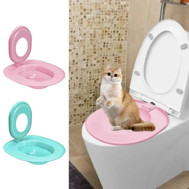 Cat Toilet Training Kit Reusable Potty Seat Litter Box Trainer