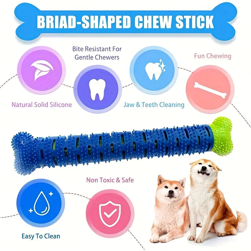 Pet Teeth Grinding Toy for Dogs, Dental Chew Stick Bite Training Toy, Cat Dog Cleaning Chew Christmas Gift