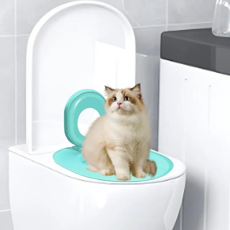 Cat Toilet Training Kit Reusable Potty Seat Litter Box Trainer