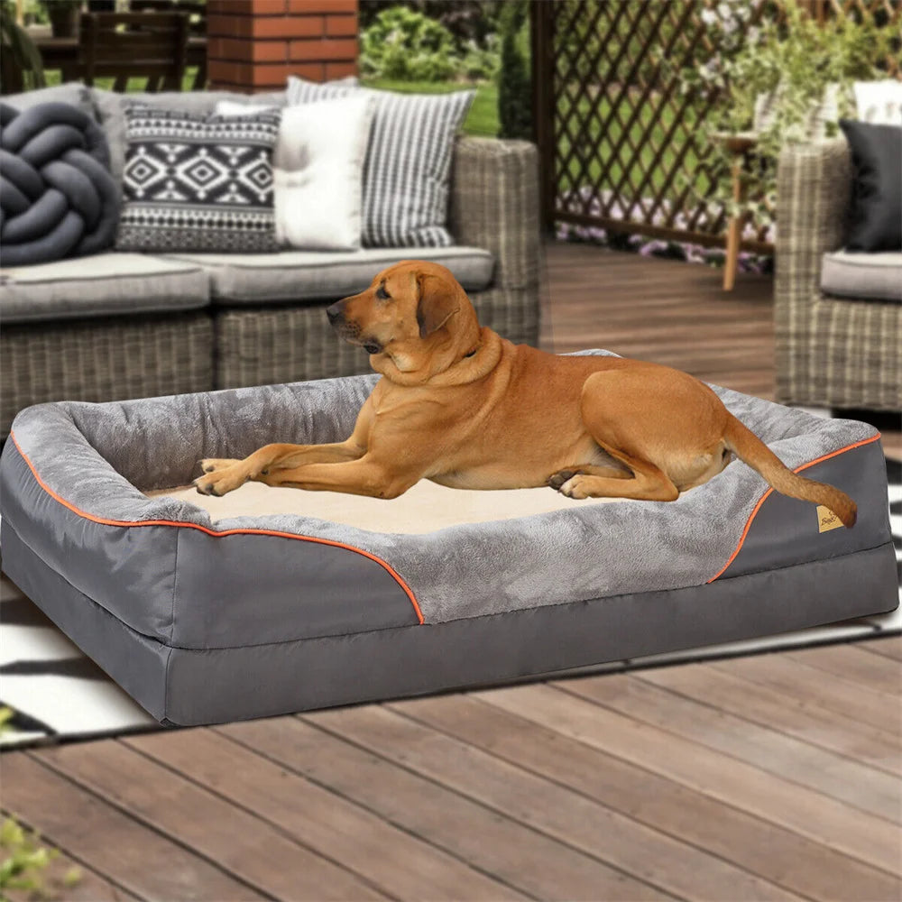 BORWARTC Orthopedic Memory Foam Dog Bed Sofa with Removable Cover