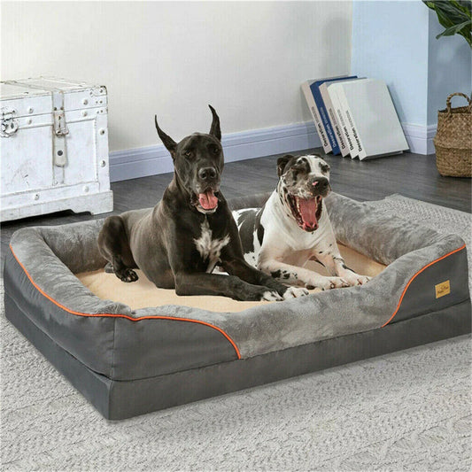 BORWARTC Orthopedic Memory Foam Dog Bed Sofa with Removable Cover