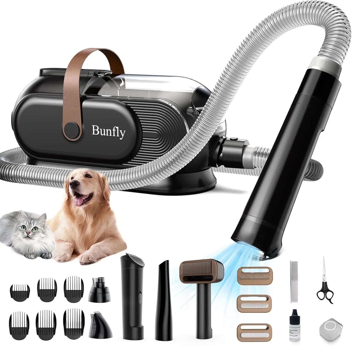Pet Grooming Vacuum Kit With 13000 KPa Suction And Tools