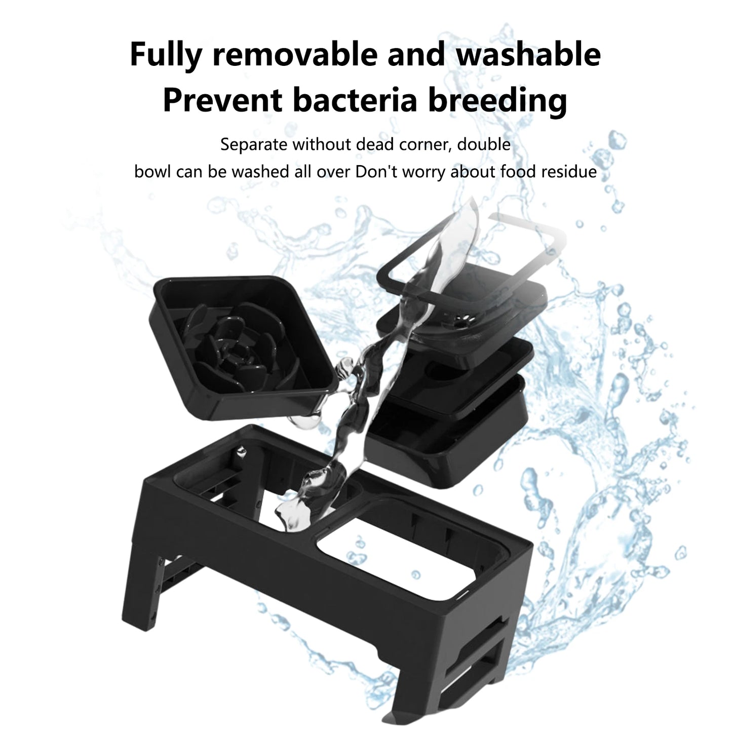 Twister.CK 3 In 1 Stainless Steel Slow Feed Water Bowl