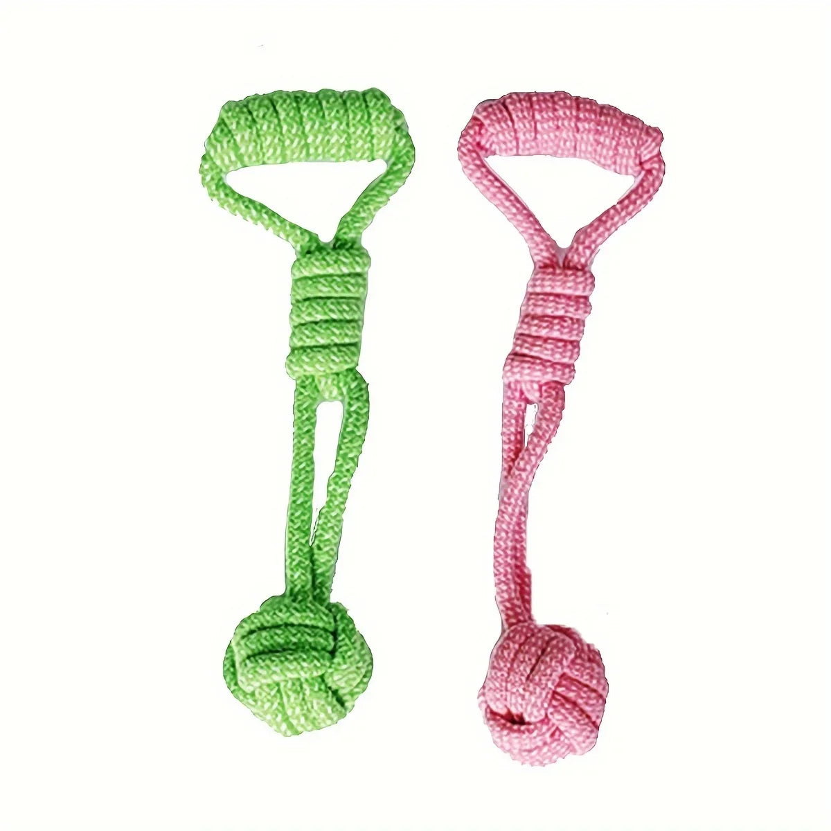 1pc Durable Dog Rope Toy with Ball - All-Breed Chew and Tug Plaything Random Color Selection
