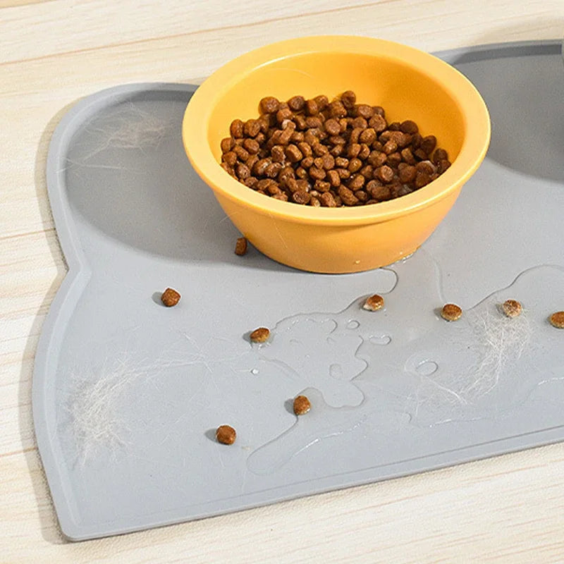 Pet Silicone Food Mat Portable Heat Insulation Non Slip Feeding Mat Slow Feeder