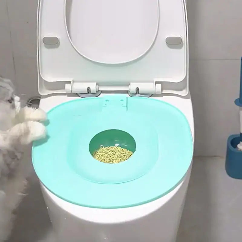 Cat Toilet Training Kit Reusable Potty Seat Litter Box Trainer