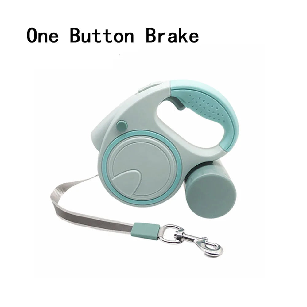 NONECN Retractable Dog Leash With Led Lights And Garbage Bag