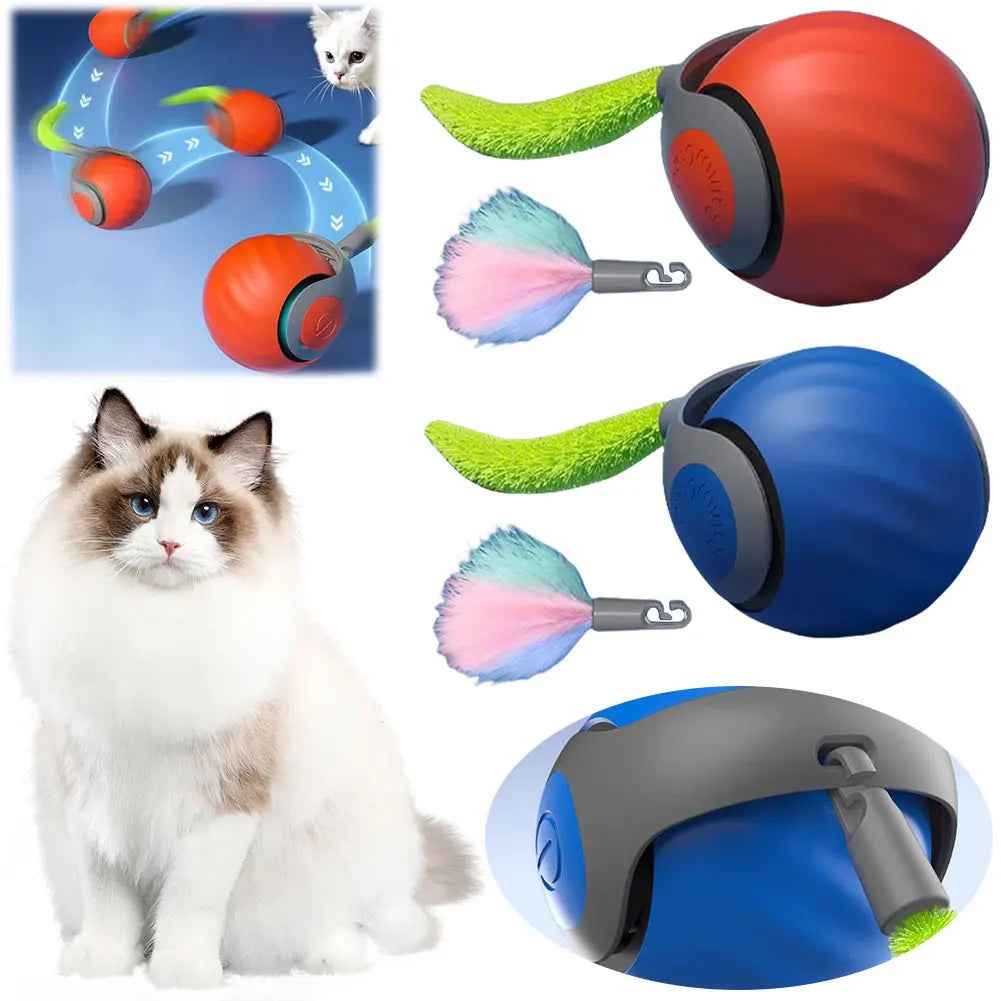 Interactive Electronic Pet Ball Toy Rechargeable Moving Ball For Dogs Cats