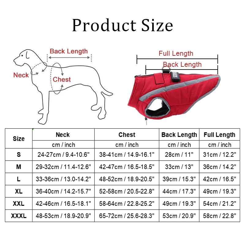 Warm Fleece Dog Personalized Waterproof Winter Clothes for Small Medium Large Dogs Pet Clothing Jackets Dog Accessories